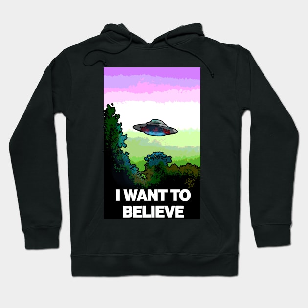 I WANT TO BELIEVE in GENDERQUEER Hoodie by jonesylium